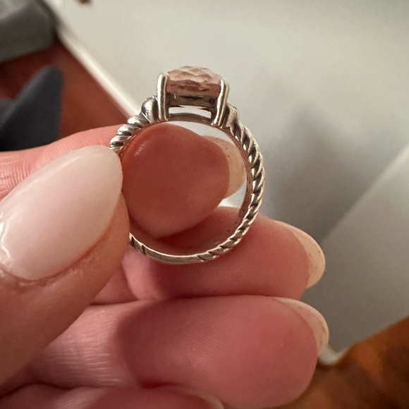 David Yurman Petite Wheaton Morganite ring 10mm - Picture 5 of 7